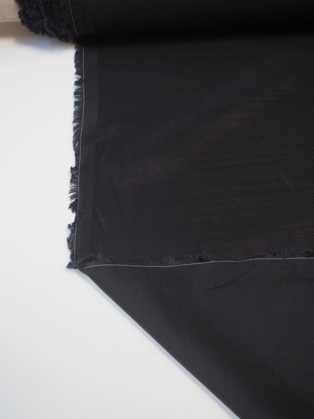 Black Cotton/Viscose Twill