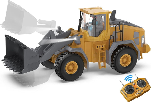 Remote-Control Alloy Engineering Loader - 1:18 Scale Full-Functional RC Vehicle 🚜⚡
