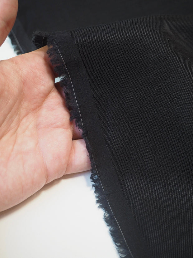 Black Cotton/Viscose Twill