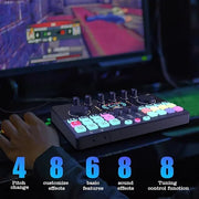Podcast Production Kit (2-Piece Set) – Portable Audio Interface & DJ Mixer with Studio Mics