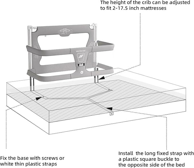 3-in-1 Convertible Baby Crib & Bedside Sleeper