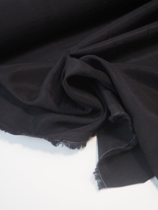 Black Cotton/Viscose Twill