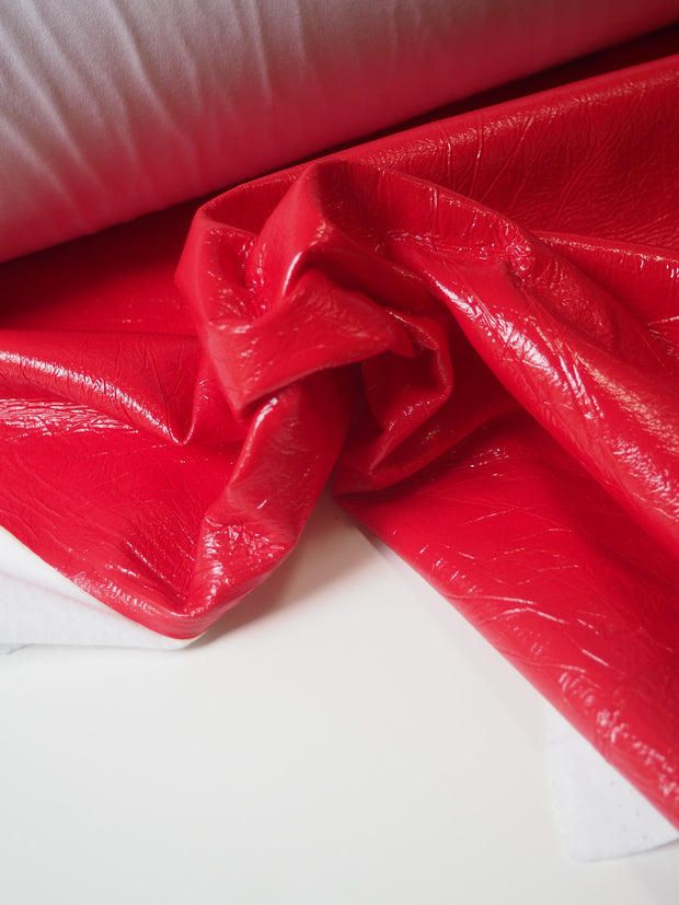 Red Patent Stretch Pleather