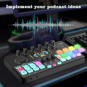 Podcast Production Kit (2-Piece Set) – Portable Audio Interface & DJ Mixer with Studio Mics