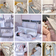 3-in-1 Convertible Baby Crib & Bedside Sleeper