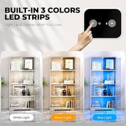 Modern Glass-Door Display Cabinet - Illuminated Curio Showcase 🏡✨