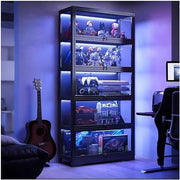 Illuminated Display Cabinet - 5-Tier Locking Showcase 🪔🔒✨