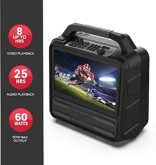 All-in-One Portable Entertainment System" 📺🎵