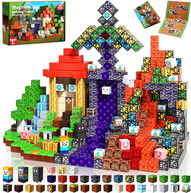 Magnetic Minecraft Blocks - Creative Building Set 🧱⚡