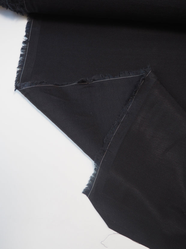 Black Cotton/Viscose Twill