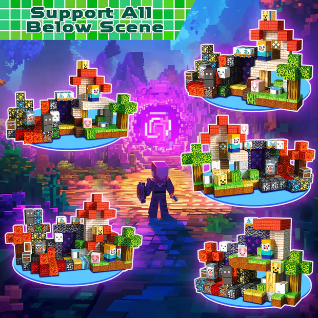Magnetic Minecraft Blocks - Creative Building Set 🧱⚡