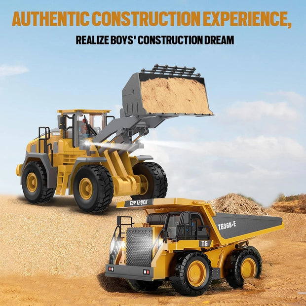 Remote-Control Alloy Engineering Loader - 1:18 Scale Full-Functional RC Vehicle 🚜⚡